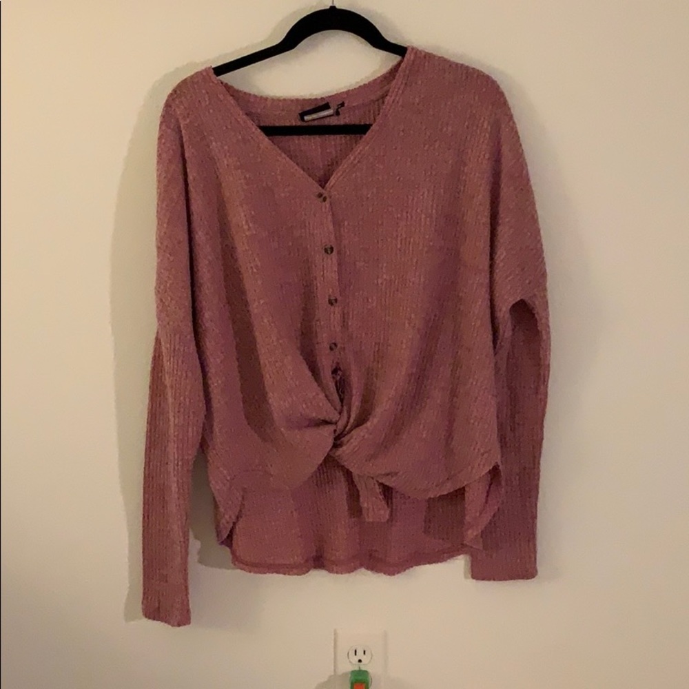 Out From Under Jojo Button-Front Top